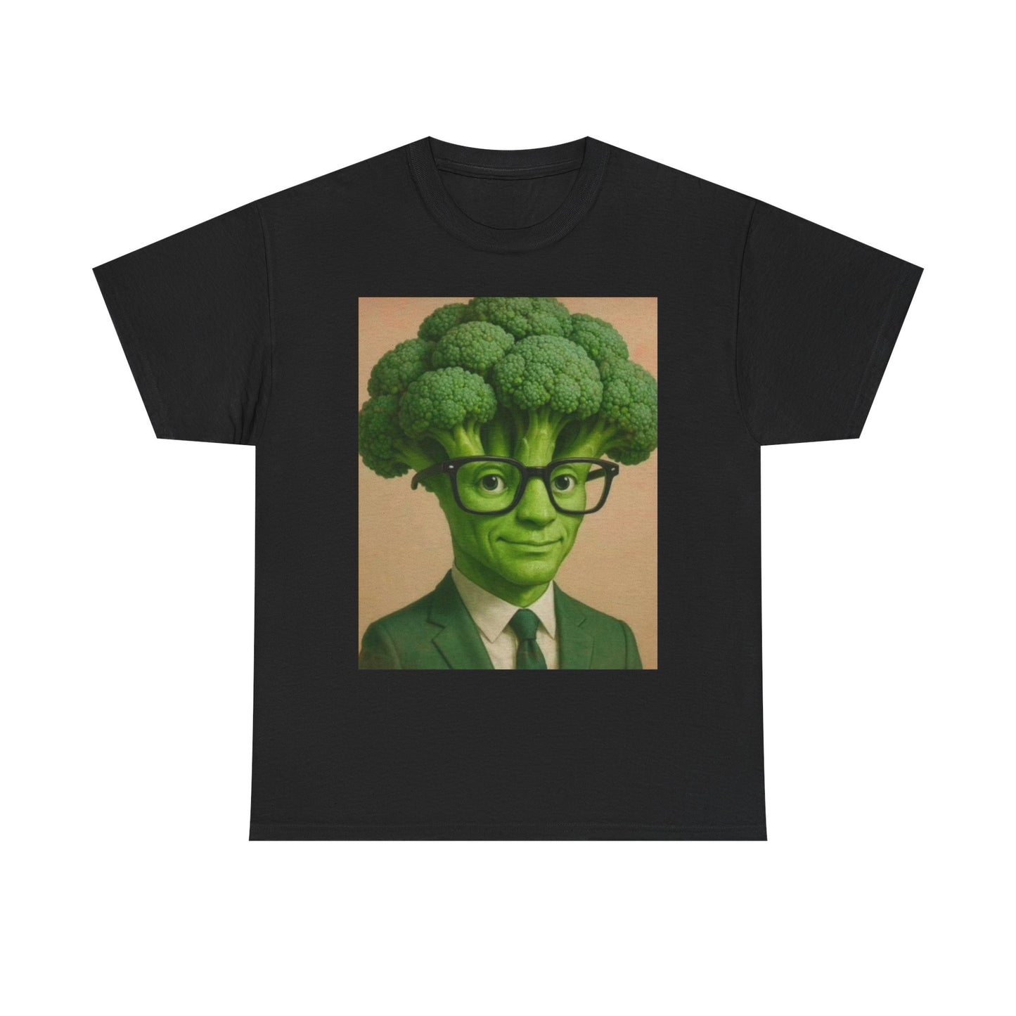 Broccoli Head Unisex Tee - Funny T-Shirt, Gift for Veggie Lovers, Casual Wear, Quirky Apparel, Sustainable Fashion, Brain Rot Meme Shirt