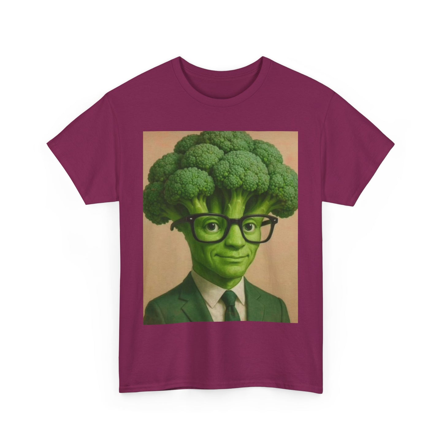 Broccoli Head Unisex Tee - Funny T-Shirt, Gift for Veggie Lovers, Casual Wear, Quirky Apparel, Sustainable Fashion, Brain Rot Meme Shirt