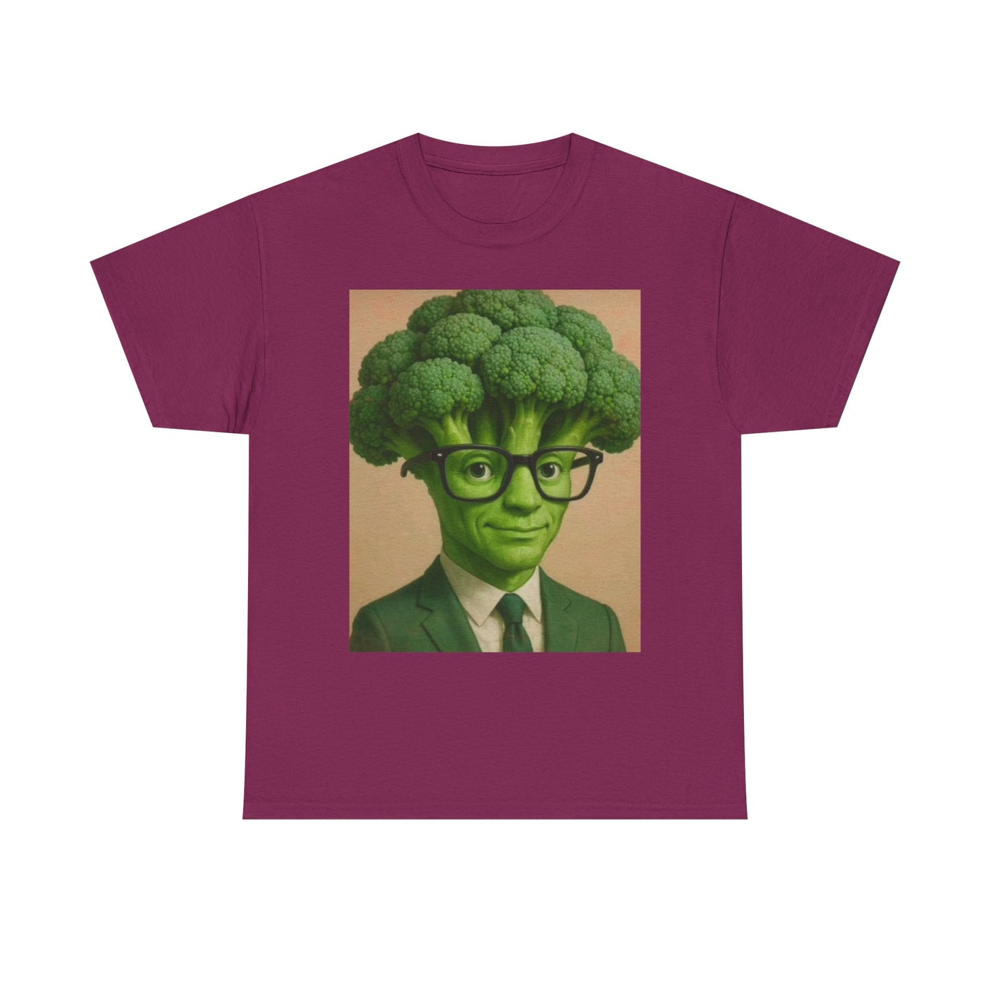 Broccoli Head Unisex Tee - Funny T-Shirt, Gift for Veggie Lovers, Casual Wear, Quirky Apparel, Sustainable Fashion, Brain Rot Meme Shirt