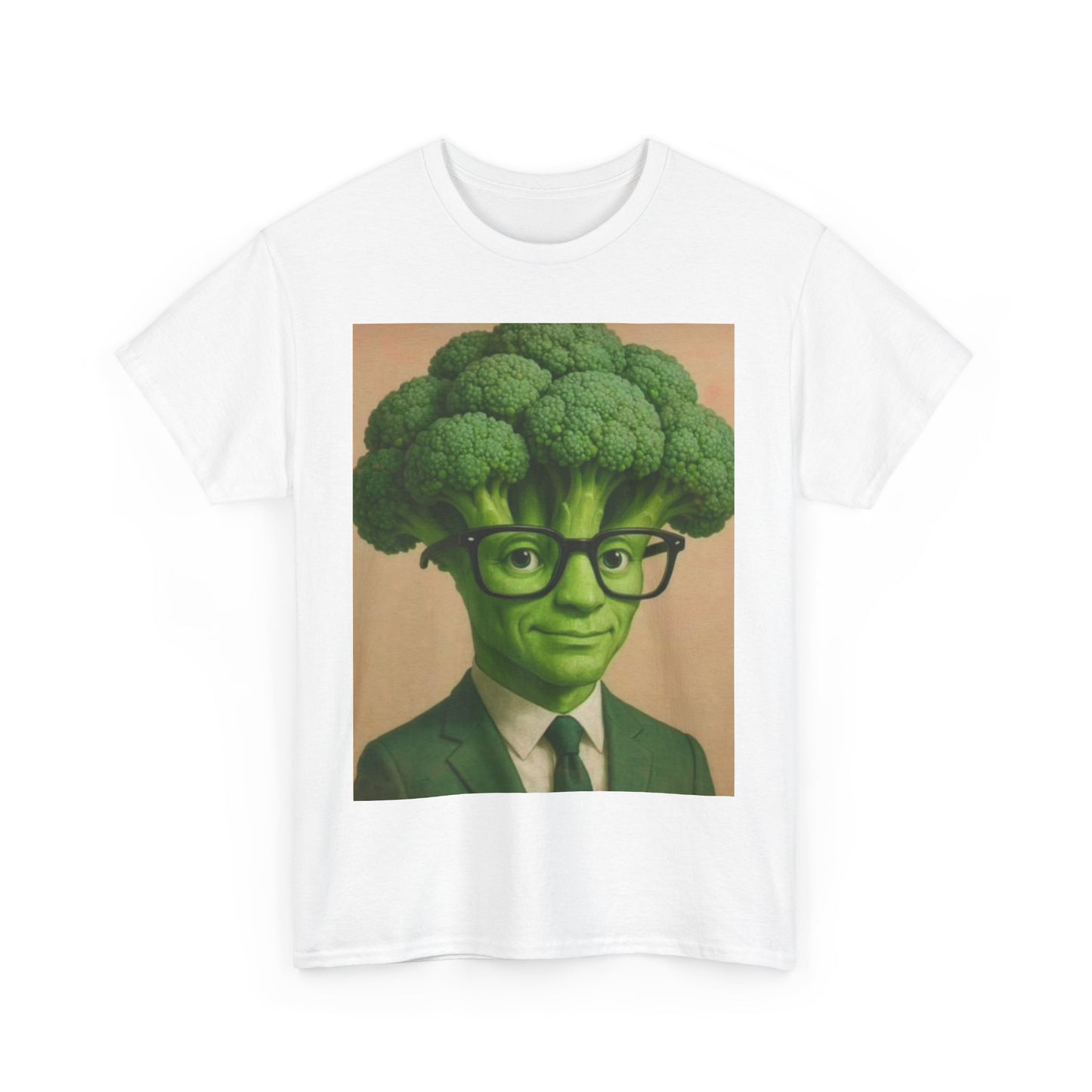 Broccoli Head Unisex Tee - Funny T-Shirt, Gift for Veggie Lovers, Casual Wear, Quirky Apparel, Sustainable Fashion, Brain Rot Meme Shirt