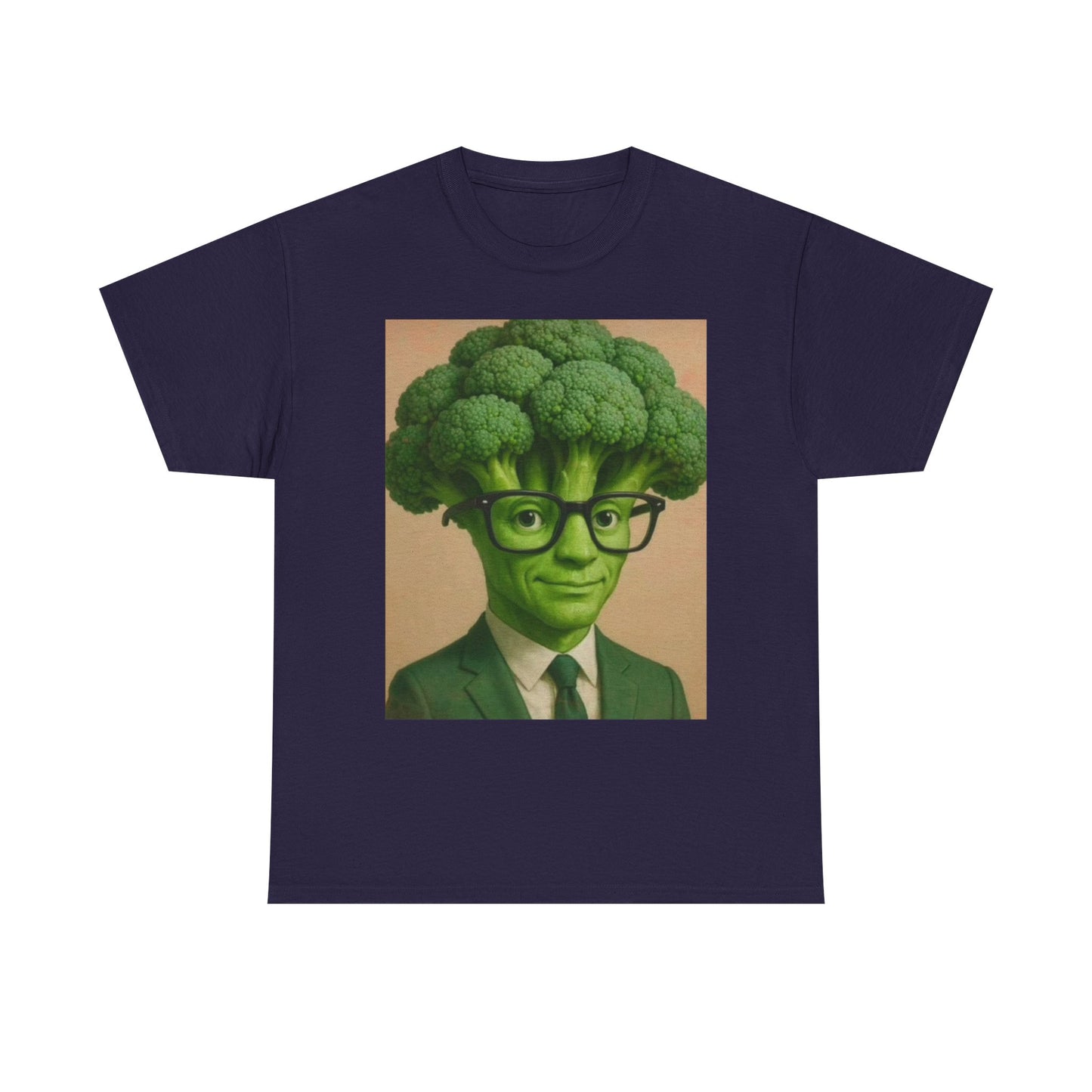 Broccoli Head Unisex Tee - Funny T-Shirt, Gift for Veggie Lovers, Casual Wear, Quirky Apparel, Sustainable Fashion, Brain Rot Meme Shirt