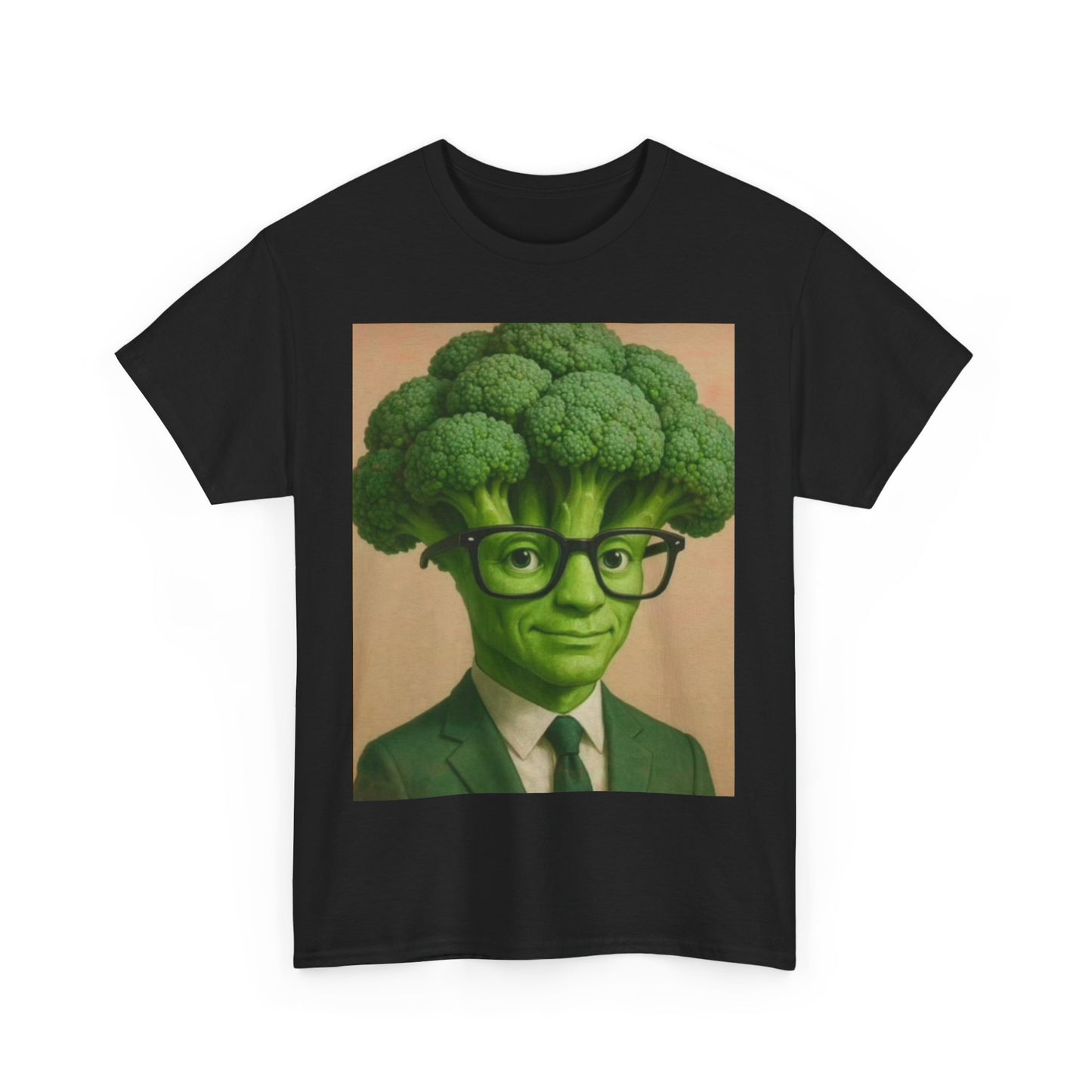 Broccoli Head Unisex Tee - Funny T-Shirt, Gift for Veggie Lovers, Casual Wear, Quirky Apparel, Sustainable Fashion, Brain Rot Meme Shirt