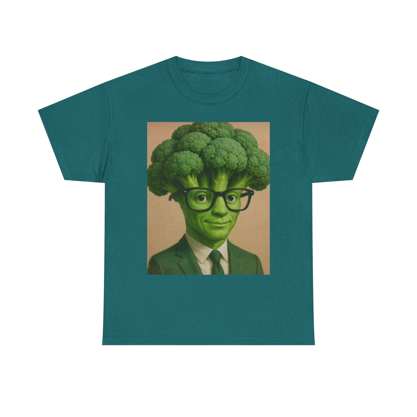 Broccoli Head Unisex Tee - Funny T-Shirt, Gift for Veggie Lovers, Casual Wear, Quirky Apparel, Sustainable Fashion, Brain Rot Meme Shirt