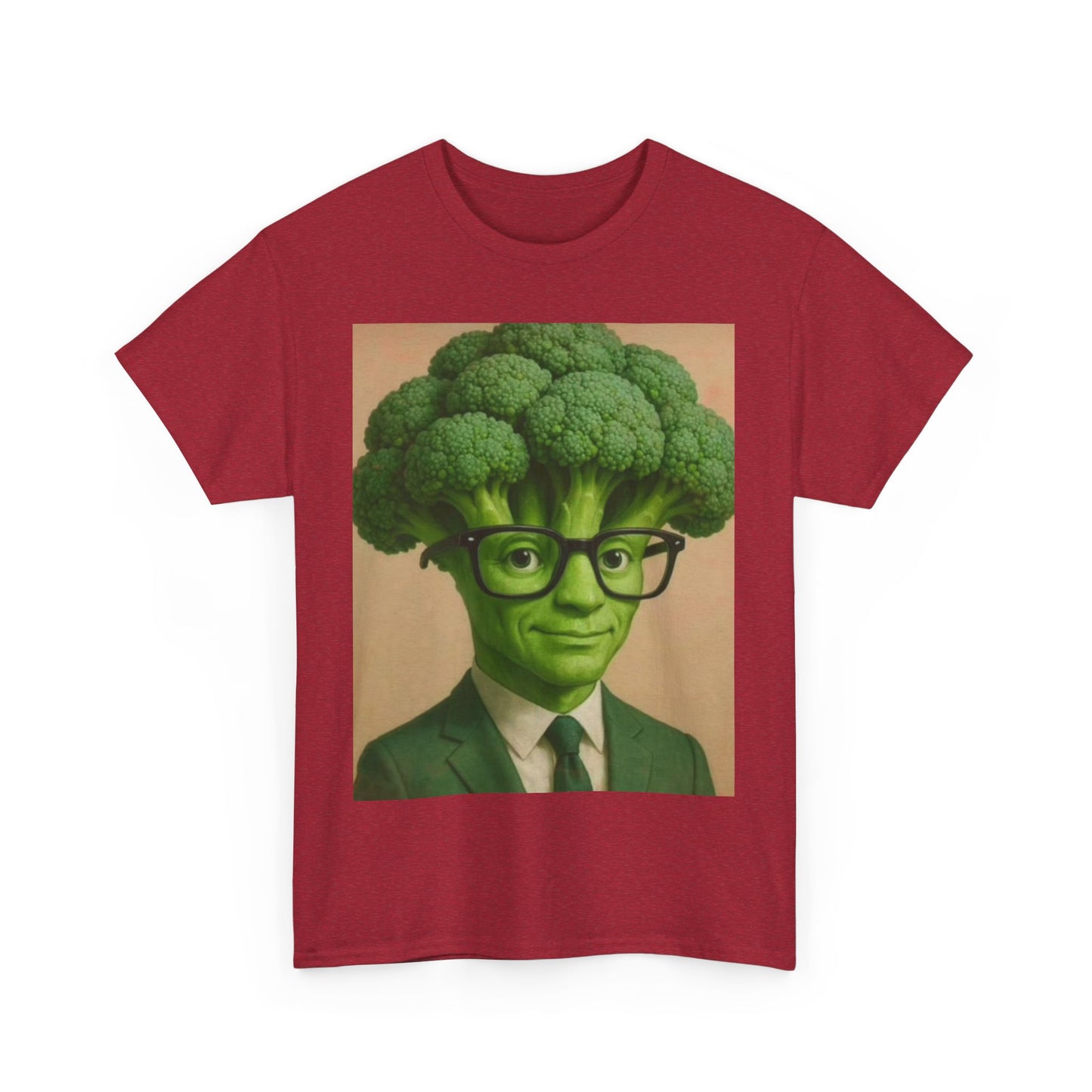 Broccoli Head Unisex Tee - Funny T-Shirt, Gift for Veggie Lovers, Casual Wear, Quirky Apparel, Sustainable Fashion, Brain Rot Meme Shirt