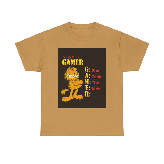 Yeah I'm a Gamer,  She Took the Kids, Garfield Tee Shirt