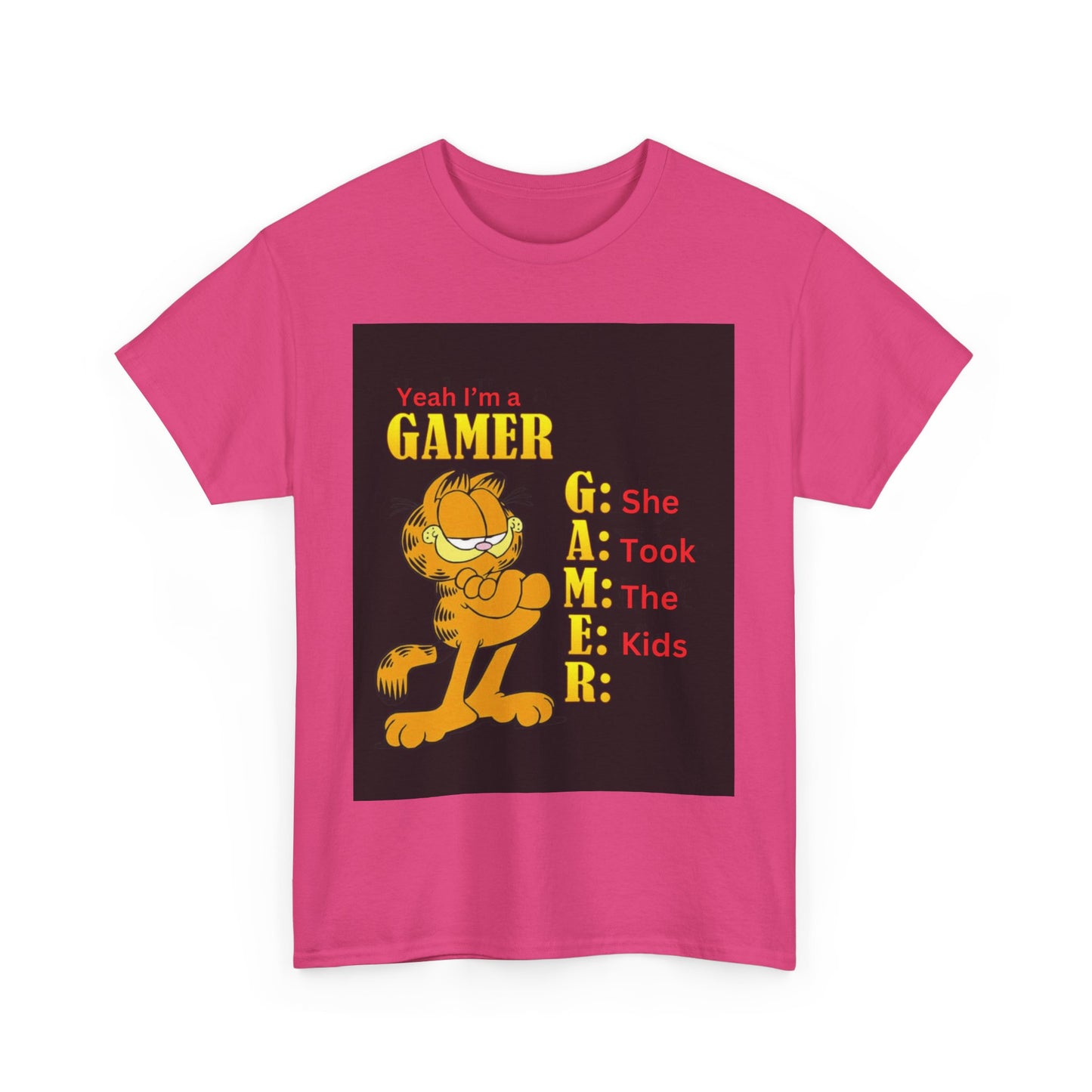 Yeah I'm a Gamer,  She Took the Kids, Garfield Tee Shirt