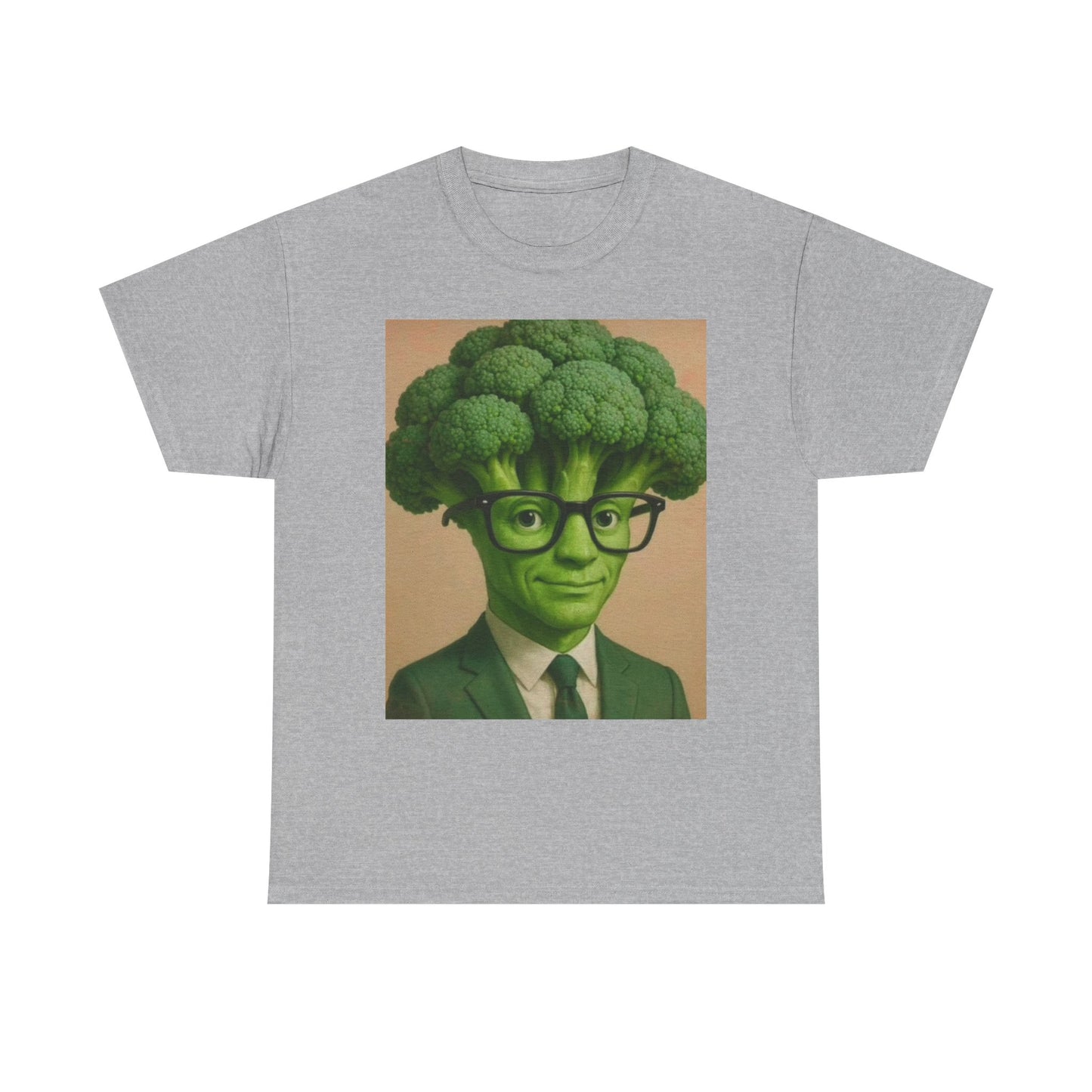 Broccoli Head Unisex Tee - Funny T-Shirt, Gift for Veggie Lovers, Casual Wear, Quirky Apparel, Sustainable Fashion, Brain Rot Meme Shirt
