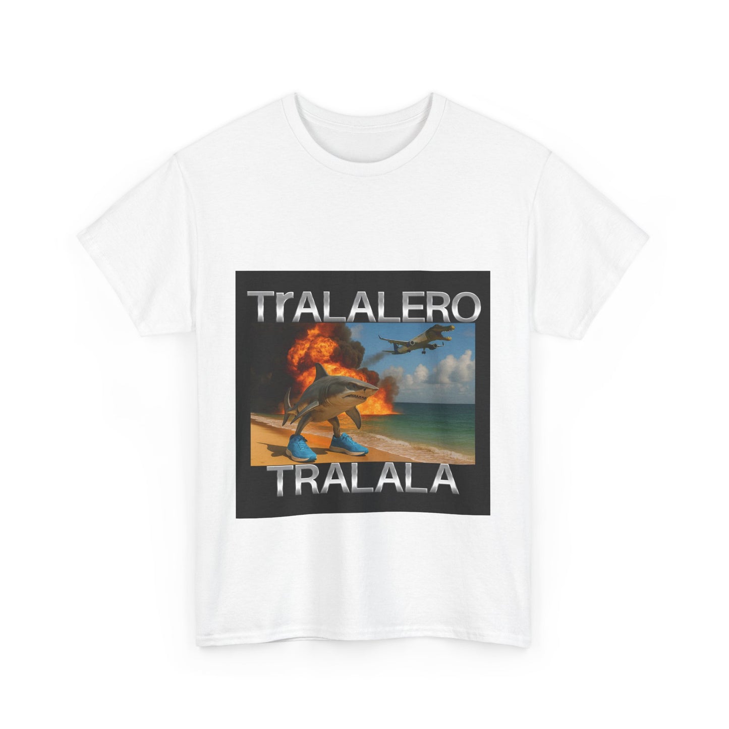 Tralalero Tralala Funny Shark Meme T-shirt, Brain Rot Tee Shirt, Shark With Shoes Meme Shirts, Weird Absurd Funny Shirt, Trending Memes Tee