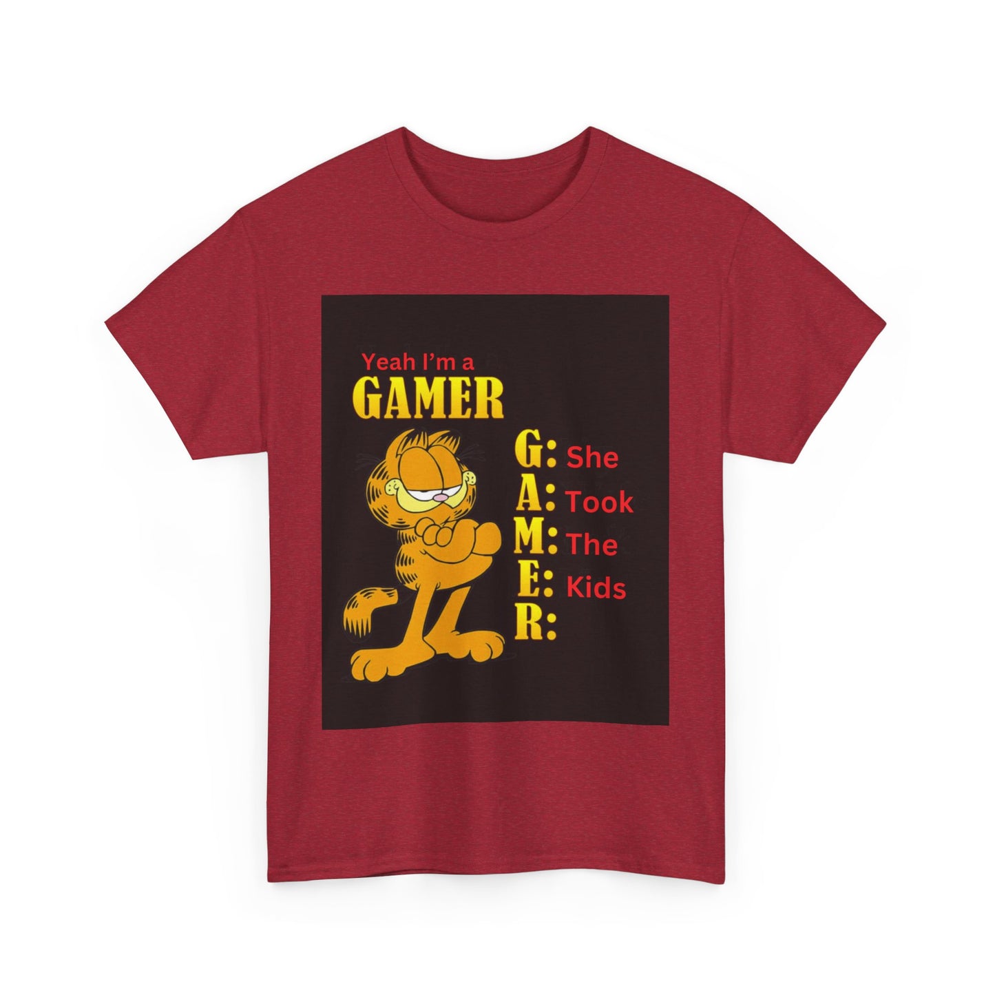 Yeah I'm a Gamer,  She Took the Kids, Garfield Tee Shirt