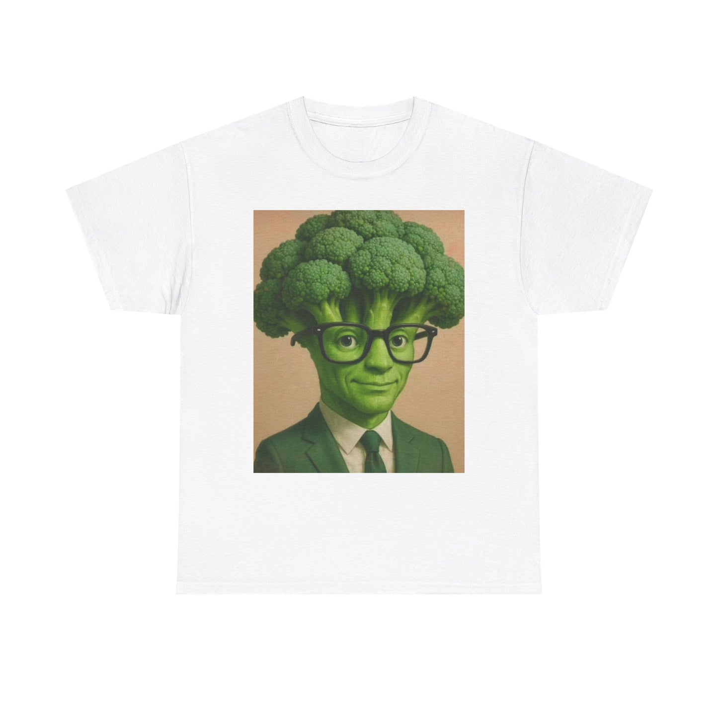 Broccoli Head Unisex Tee - Funny T-Shirt, Gift for Veggie Lovers, Casual Wear, Quirky Apparel, Sustainable Fashion, Brain Rot Meme Shirt