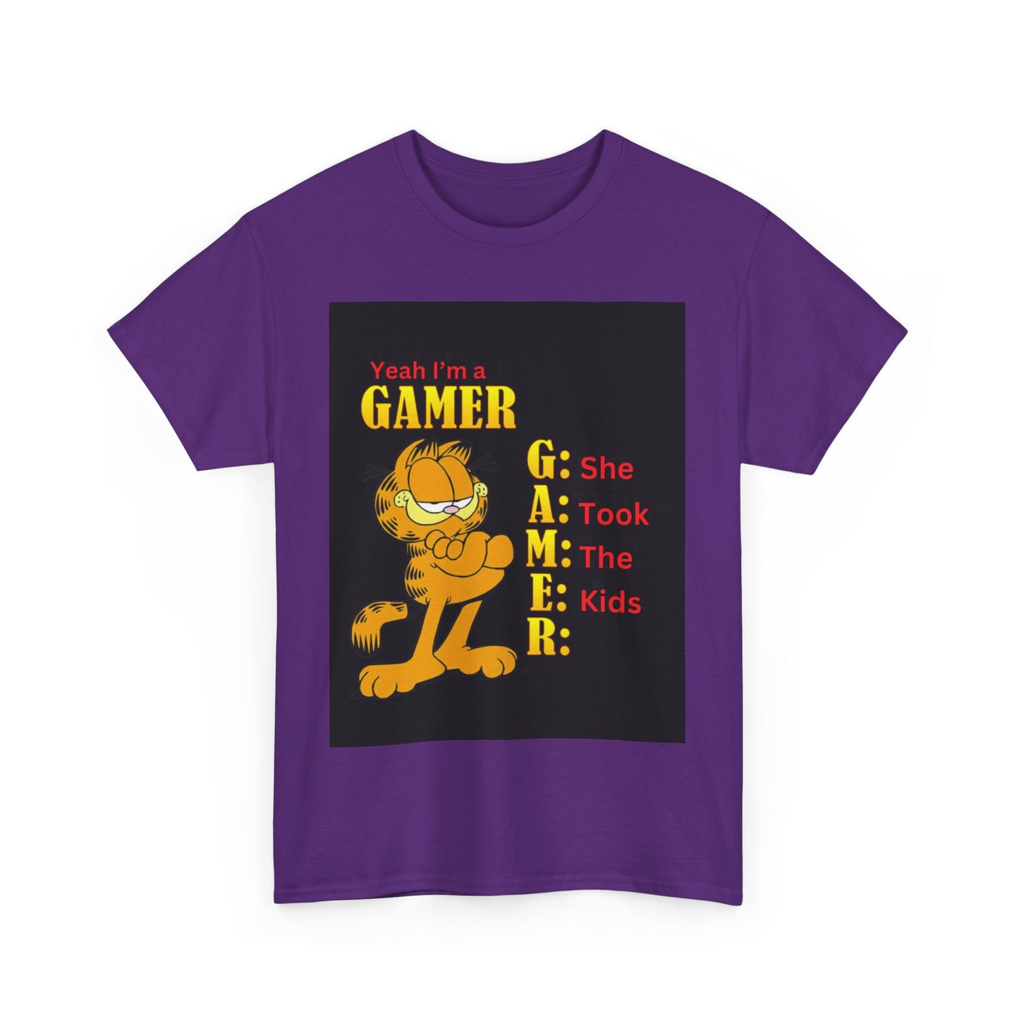 Yeah I'm a Gamer,  She Took the Kids, Garfield Tee Shirt