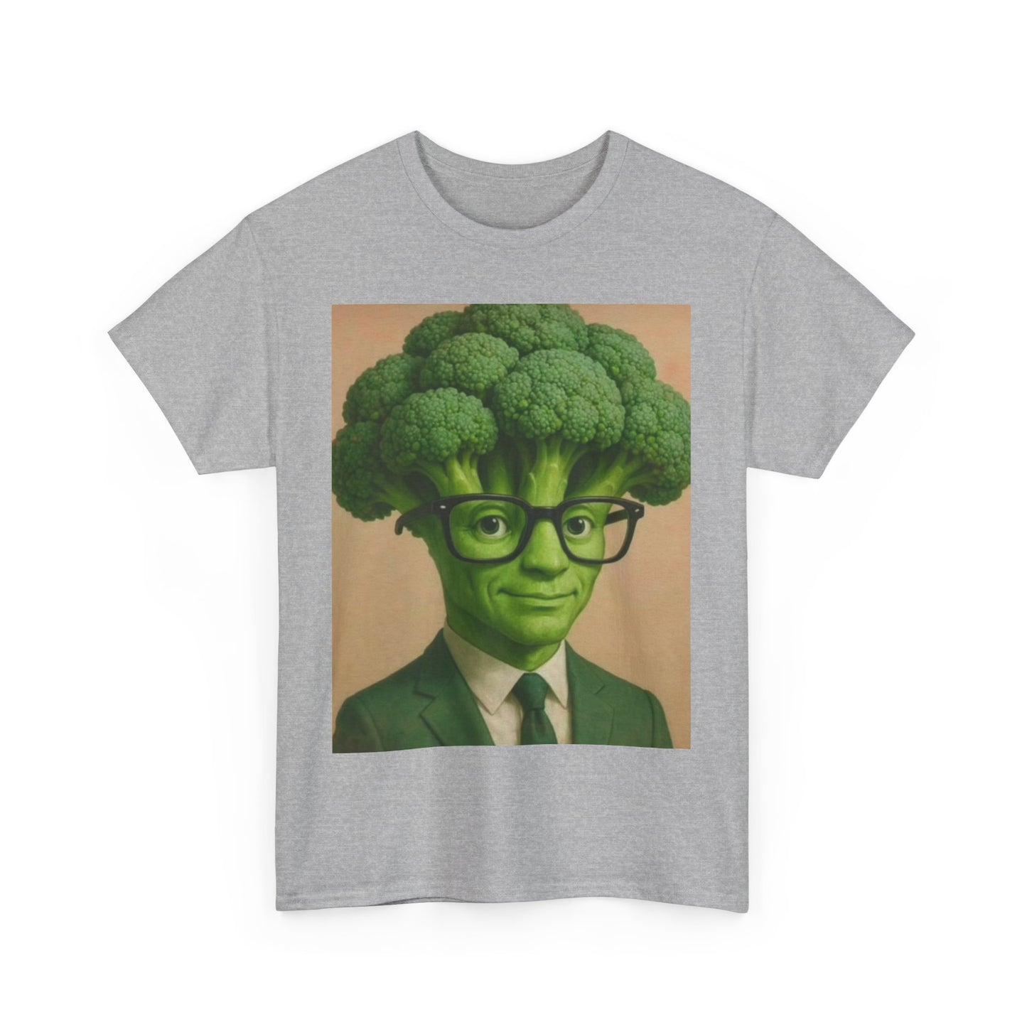 Broccoli Head Unisex Tee - Funny T-Shirt, Gift for Veggie Lovers, Casual Wear, Quirky Apparel, Sustainable Fashion, Brain Rot Meme Shirt