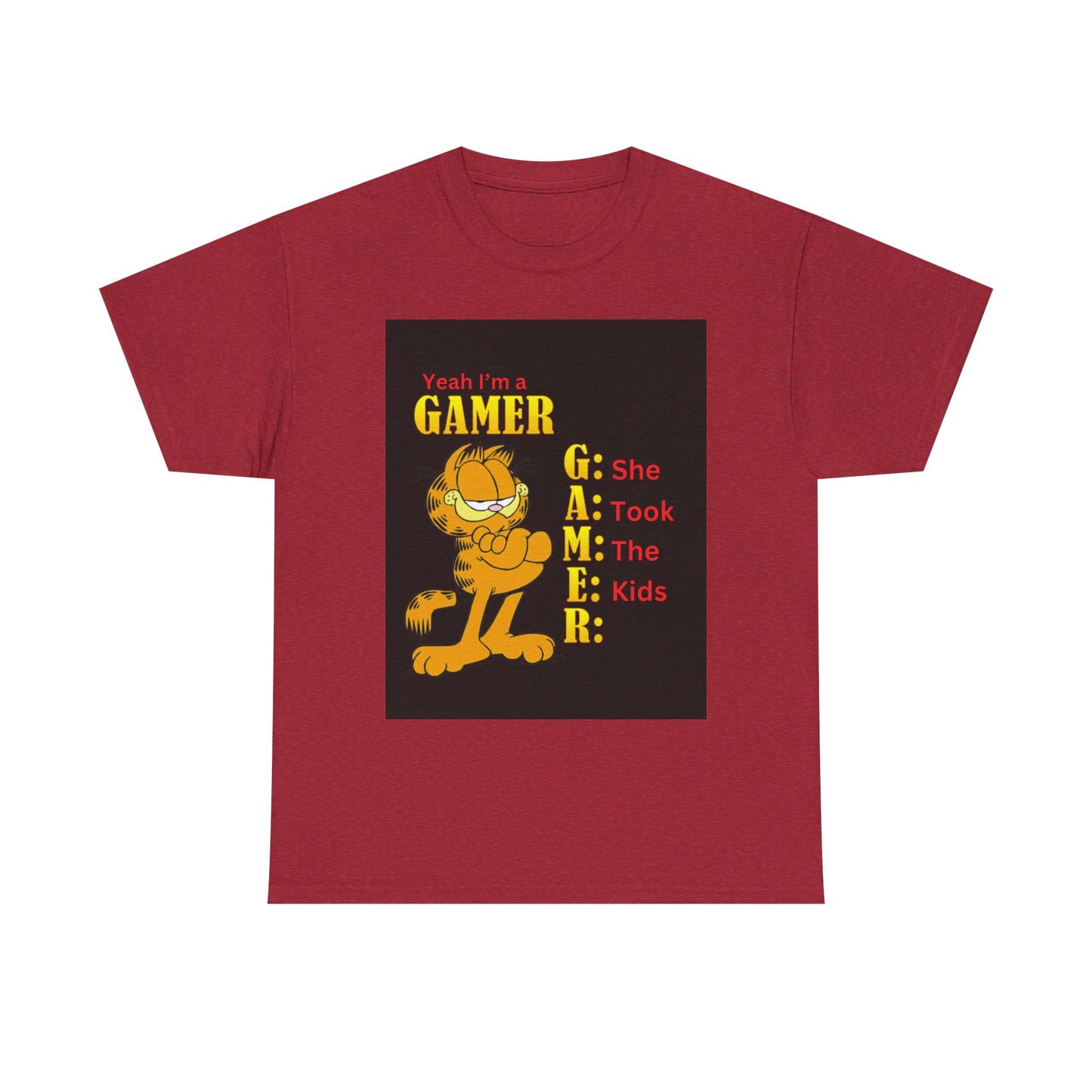 Yeah I'm a Gamer,  She Took the Kids, Garfield Tee Shirt