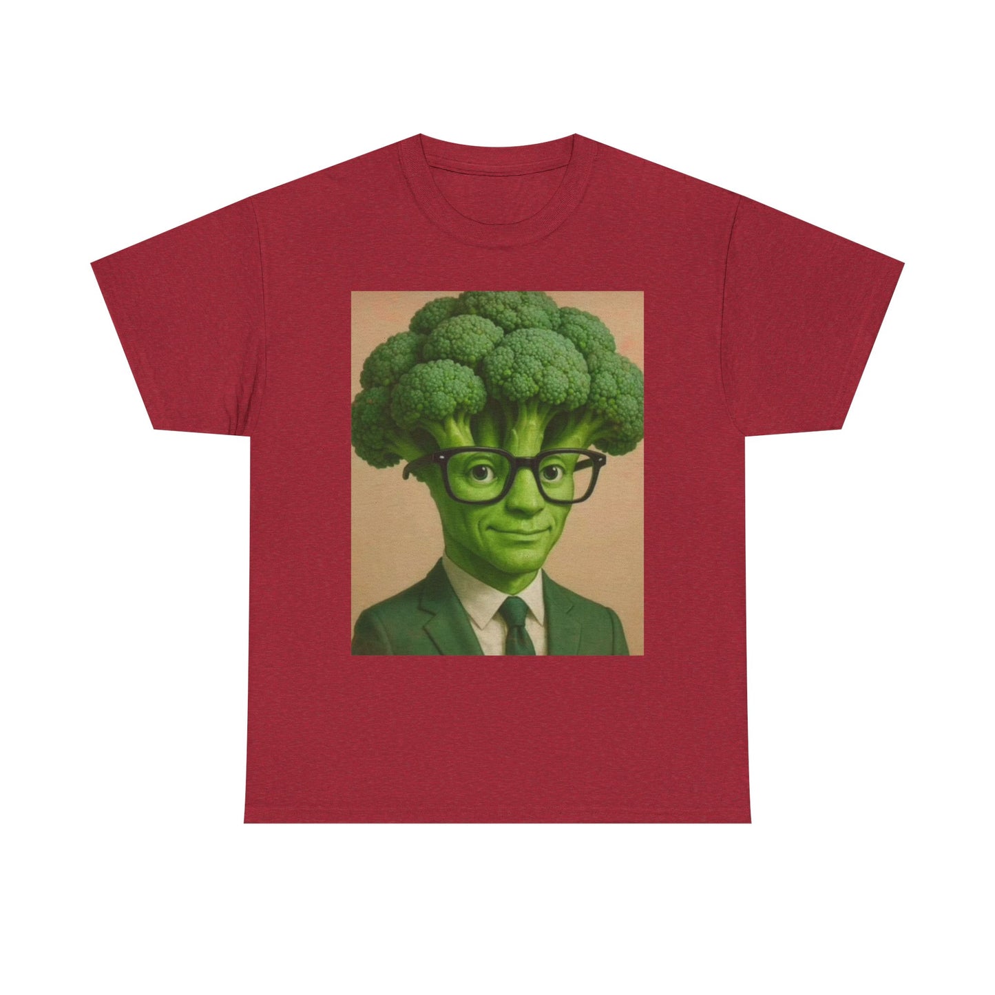 Broccoli Head Unisex Tee - Funny T-Shirt, Gift for Veggie Lovers, Casual Wear, Quirky Apparel, Sustainable Fashion, Brain Rot Meme Shirt