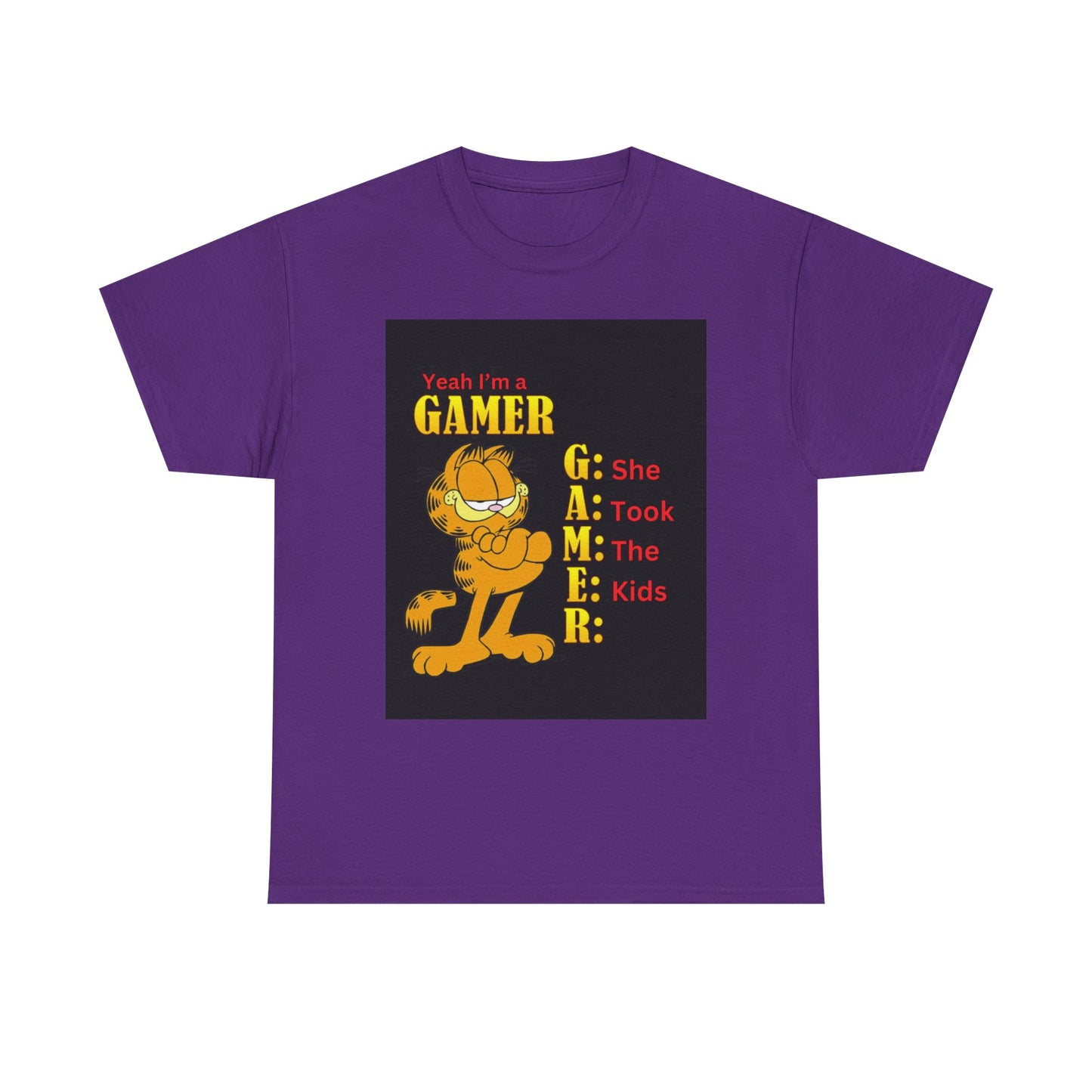 Yeah I'm a Gamer,  She Took the Kids, Garfield Tee Shirt