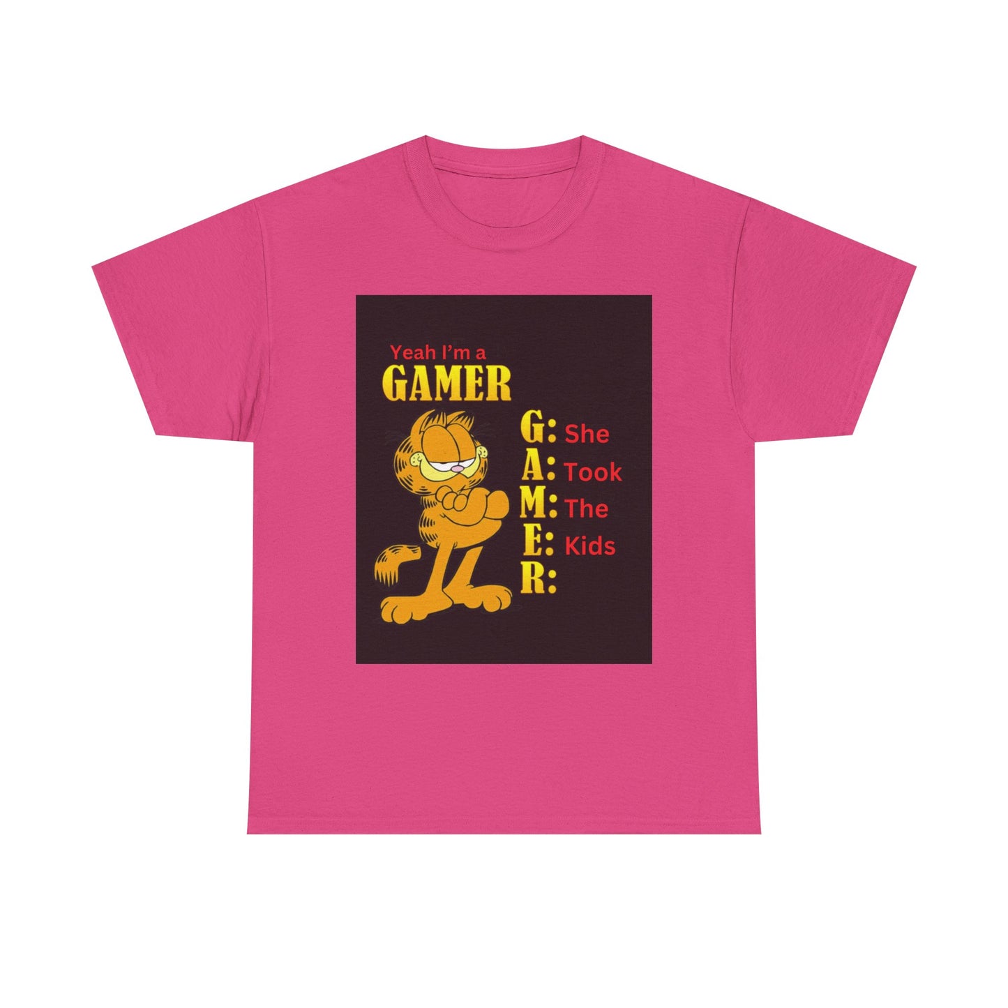 Yeah I'm a Gamer,  She Took the Kids, Garfield Tee Shirt
