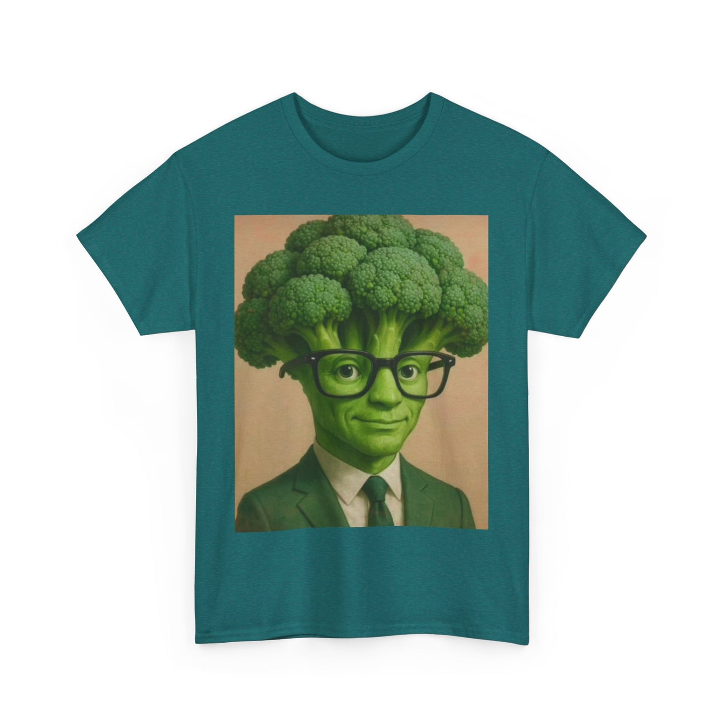 Broccoli Head Unisex Tee - Funny T-Shirt, Gift for Veggie Lovers, Casual Wear, Quirky Apparel, Sustainable Fashion, Brain Rot Meme Shirt